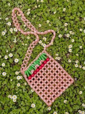 *BNIB* COUCOU SUZETTE Beaded Cherry Bag, Fruit Cherry Beaded Purse